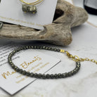 Fine Pyrite Bracelet | Black Stone Bracelet | Mala Elements