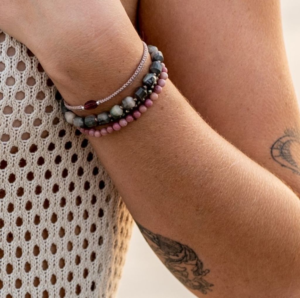 Women's Rhodonite Bracelets | Pink Rhodonite Bracelets | Mala Elements