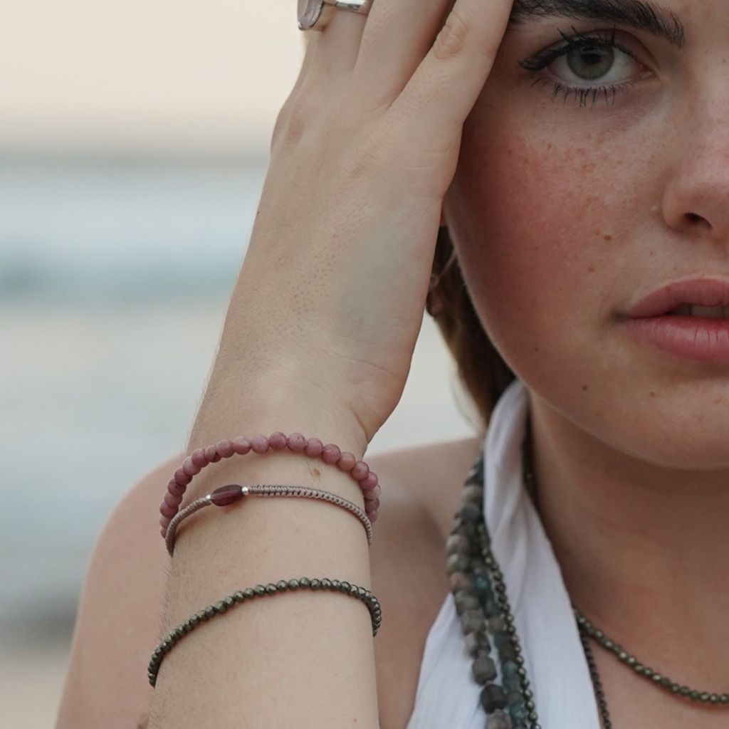 Tourmaline Compassion Bracelet | Women Pearl Bracelet | Mala Elements