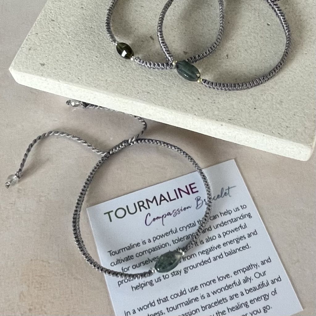 Tourmaline Compassion Bracelet | Women Pearl Bracelet | Mala Elements