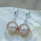 Edison Pink Pearl Earrings in Rose Gold & Silver