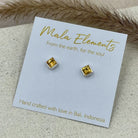 Princess Stud Earrings | Cut Fine Stud Earrings | Mala Elements