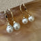 Giselle Solid Gold South Sea Pearl Earrings