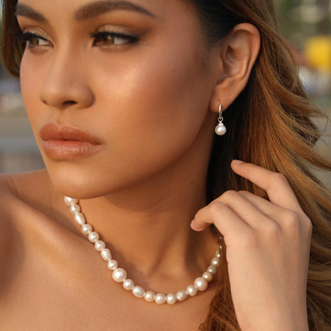 Harper Tiny Hoop South Sea Pearl Earrings