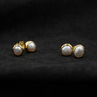 Pearl Stud Earrings | Biwa Studd Earrings | Mala Elements
