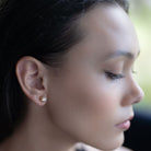 Pearl Stud Earrings | Biwa Studd Earrings | Mala Elements