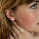 Moonstone Stud Earrings | Silver Stud Earrings | Mala Elements
