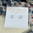 Moonstone Stud Earrings | Silver Stud Earrings | Mala Elements