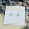 Moonstone Fine Silver Stud Earrings