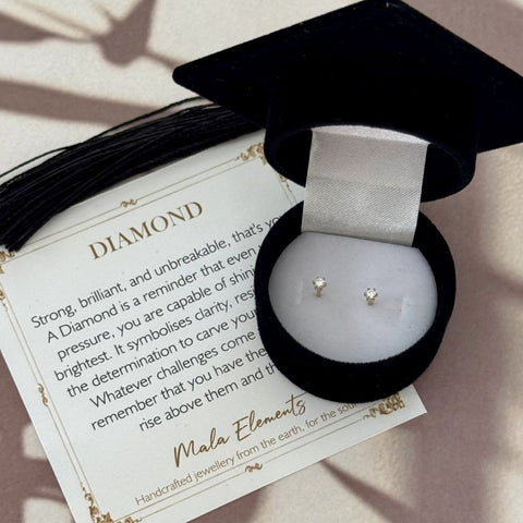 Tiny Natural Diamond Stud Earrings