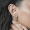 Peridot Tiny Hoop Earrings