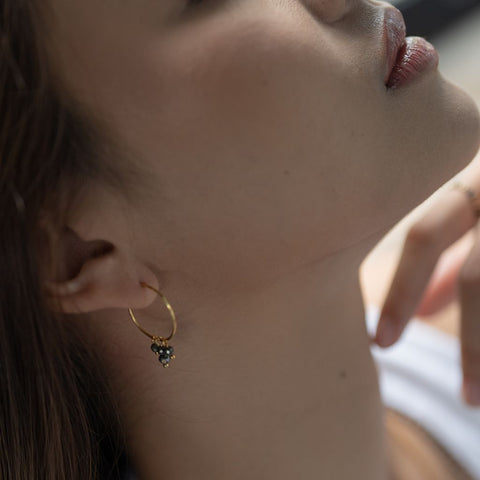 Pyrite Hoop Earrings