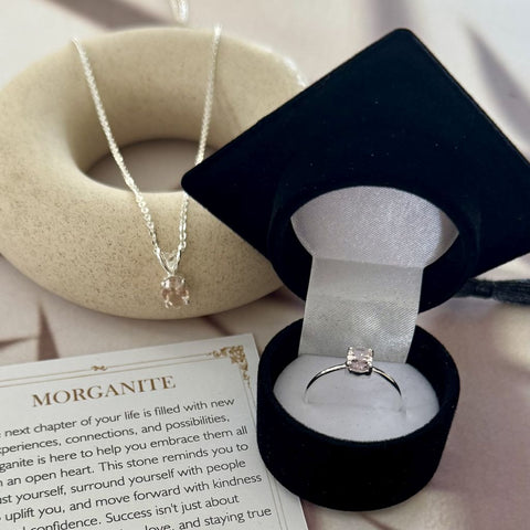 Pale Pink Morganite Pendant Necklace