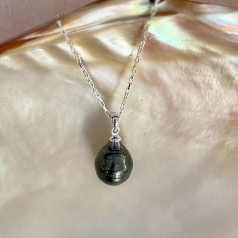 Black South Sea Pearl Chain Necklace