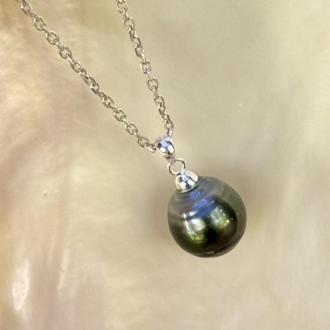 Black South Sea Pearl Chain Necklace