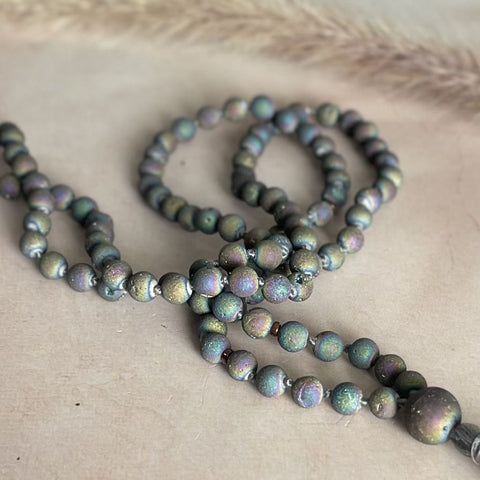 Druzy Bead Mala | 108 Bead Mala | Mala Elements