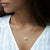 Single floating south sea pearl on silver chain