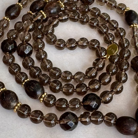 Grounded ME Smoky Quartz 108 Bead Mala