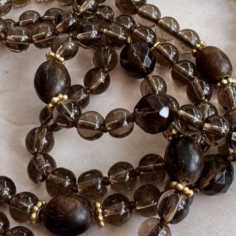Grounded ME Smoky Quartz 108 Bead Mala