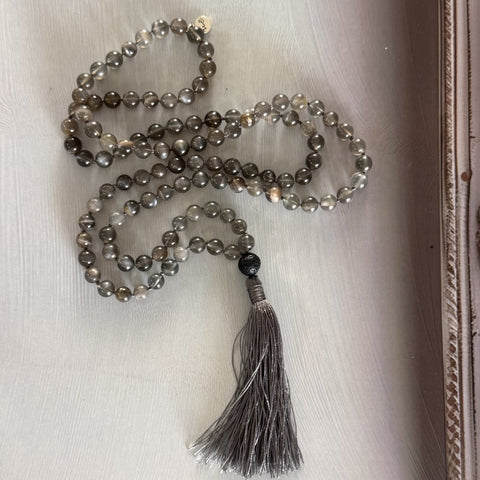 Black Moonstone Mala