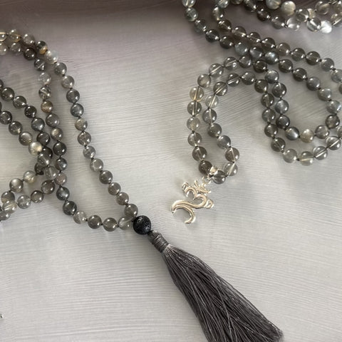 Black Moonstone Mala