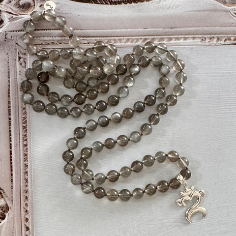 Black Moonstone Mala