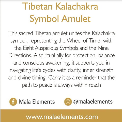 Path of Peace - Kalachakra Pendant - Mala Style Necklace