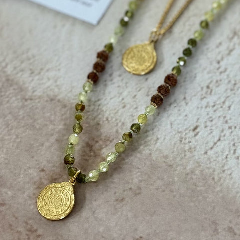 Path of Peace - Kalachakra Pendant - Mala Style Necklace