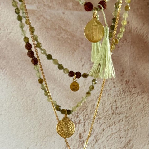 Path of Peace - Kalachakra Pendant - Mala Style Necklace