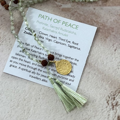 Path of Peace - Kalachakra Pendant - Mala Style Necklace