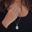 Bali Moonstone Pendant and Chain | Mala Elements