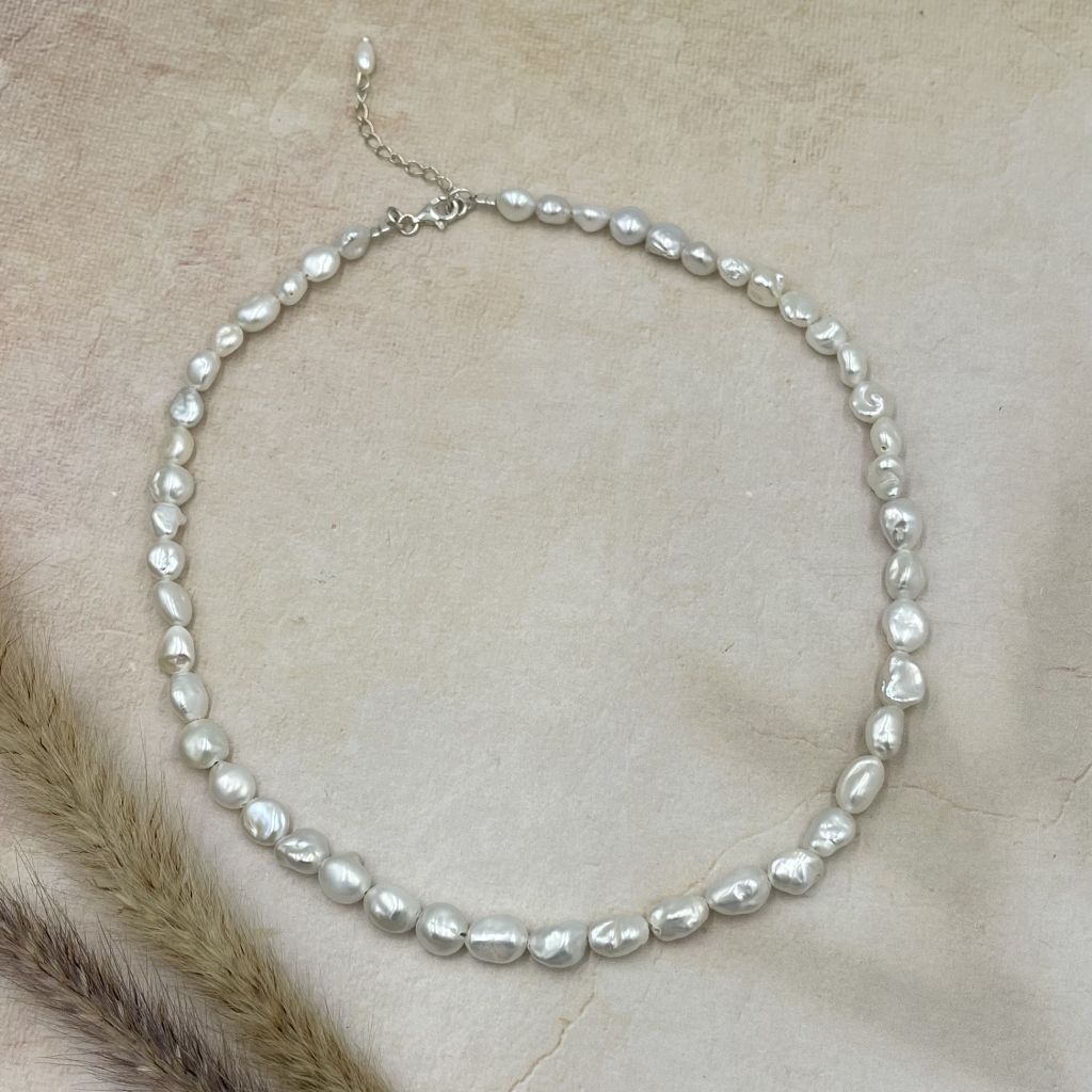Baroque Pearl Necklace | Poppy Pearl Necklace | Mala Elements