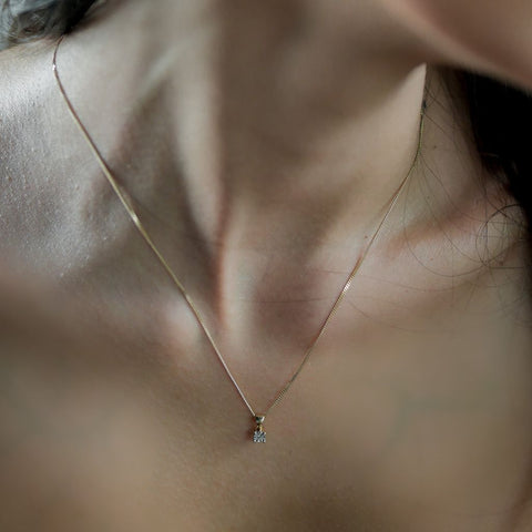 Petite Diamond Pendant Necklace