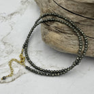 Pyrite Unisex Necklace  | Fine Unisex Necklace  | Mala Elements