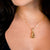 Rutilated Quartz pendant & chain in Gold Vermeil