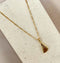 Rutilated Quartz pendant & chain in Gold Vermeil