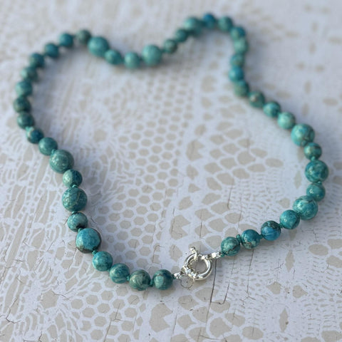 Turquoise Baroque Pearl Necklace