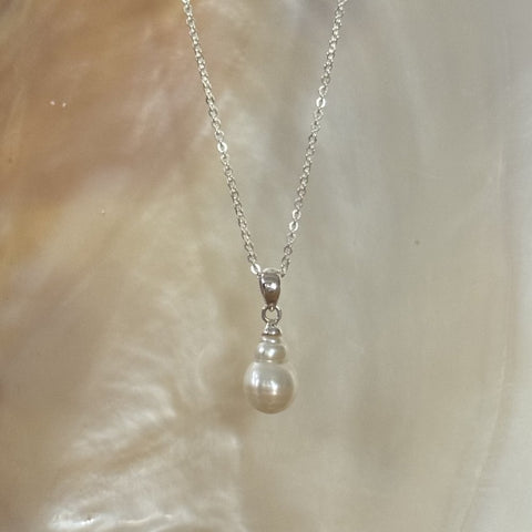 Sterling Silver South Sea Pearl Pendant Necklace
