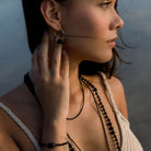 Black Collar Necklace | Spinel Collar Necklace | Mala Elements