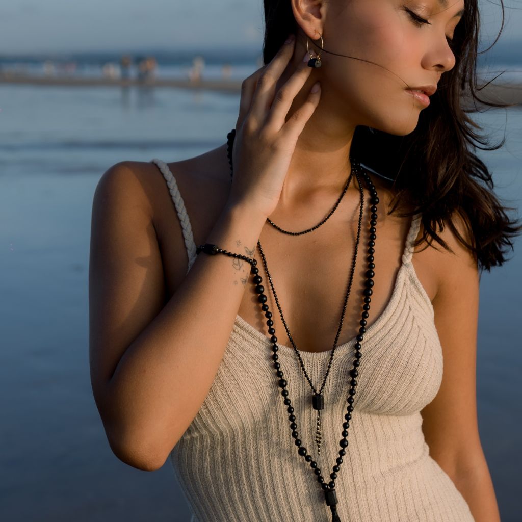Soul Guardian Necklace | Black Tourmaline Necklace | Mala Elements