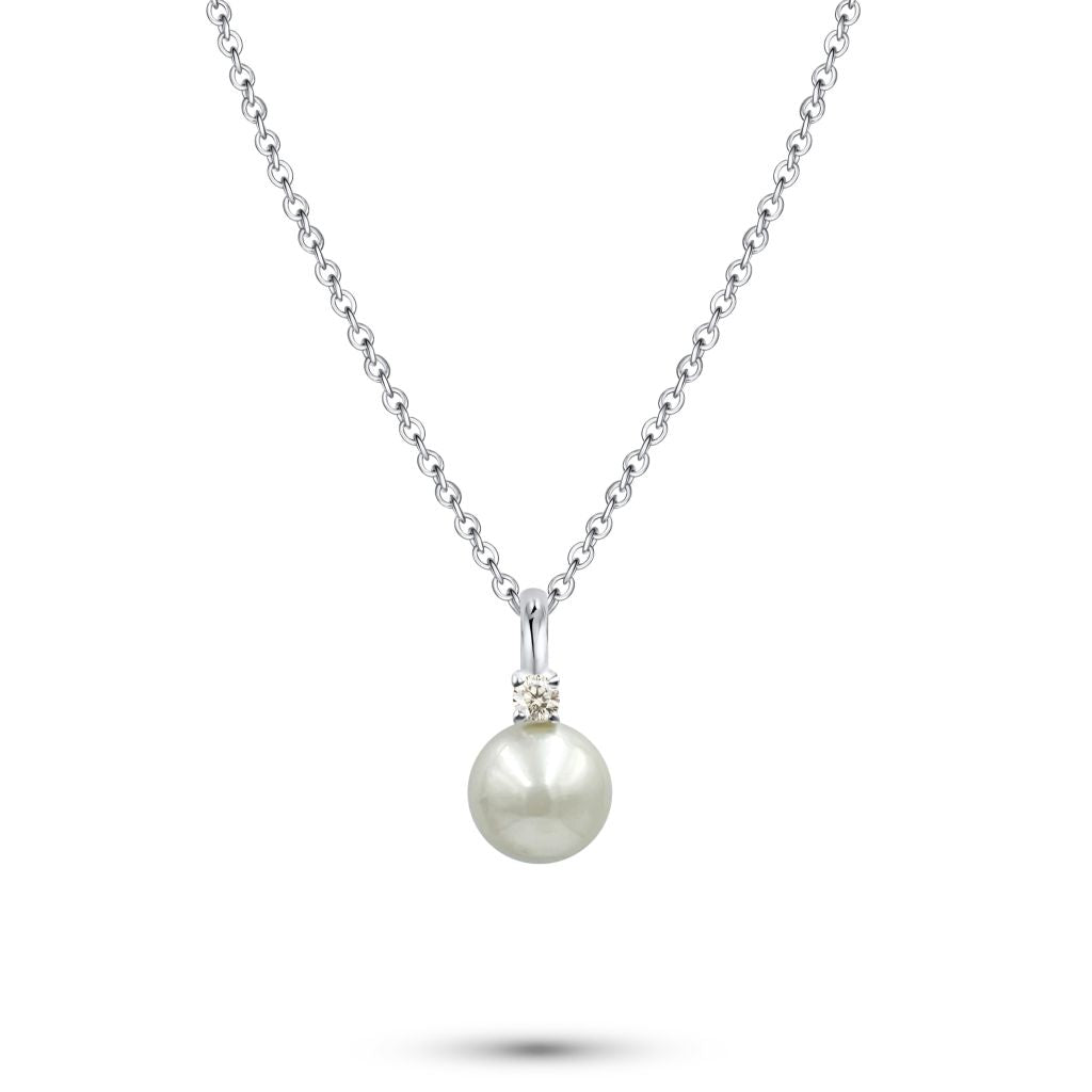 South Sea Pearls Necklace | Sara Diamond Pendant | Mala Elements