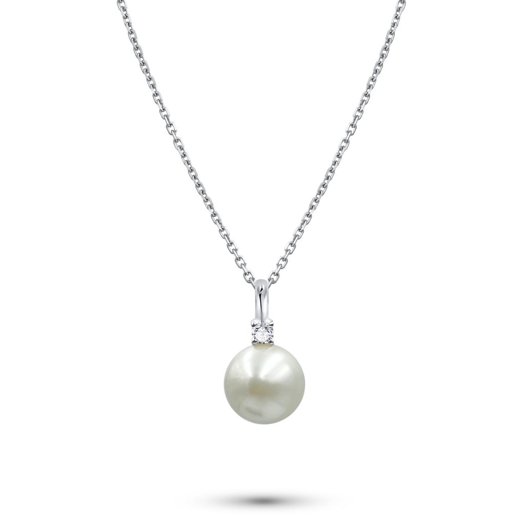 South Sea Pearls Necklace | Sara Diamond Pendant | Mala Elements