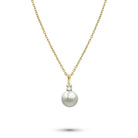 South Sea Pearls Necklace | Sara Diamond Pendant | Mala Elements