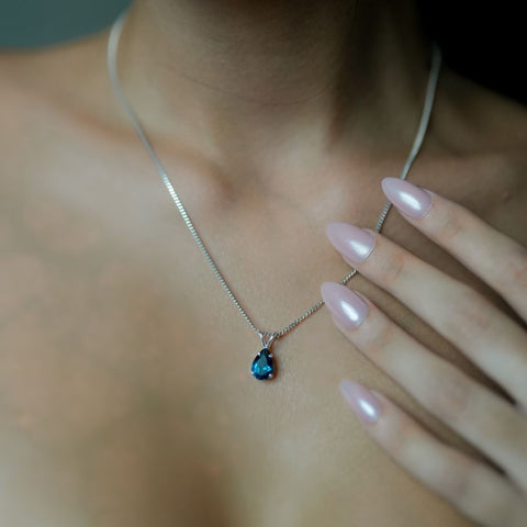 London Blue Topaz Pendant Necklace
