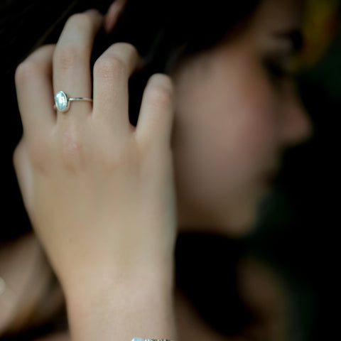 Keshi Pearl Ring .925 Sterling Silver