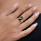 Natalie Black Spinel Ring 18ct Gold Vermeil