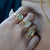 Golden Rutilated Quartz Ring – 18ct Gold Vermeil