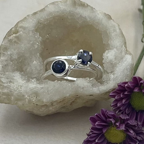 Iolite Silver Rings | Fine Silver Rings | Mala Elements