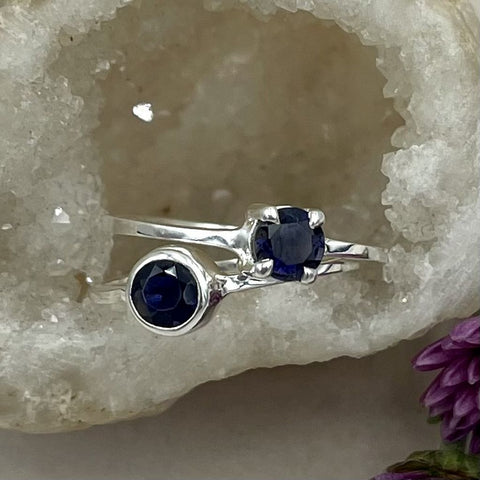 Iolite Silver Rings | Fine Silver Rings | Mala Elements