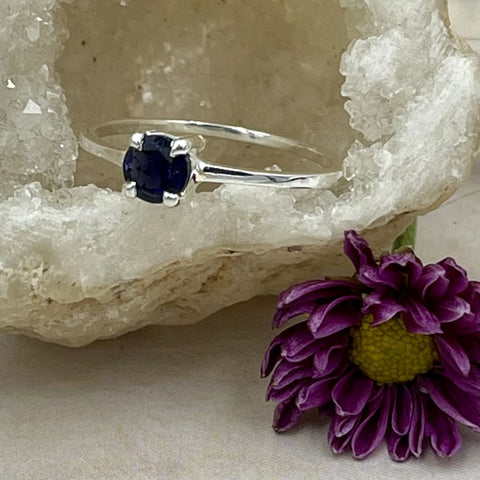 Iolite Silver Rings | Fine Silver Rings | Mala Elements